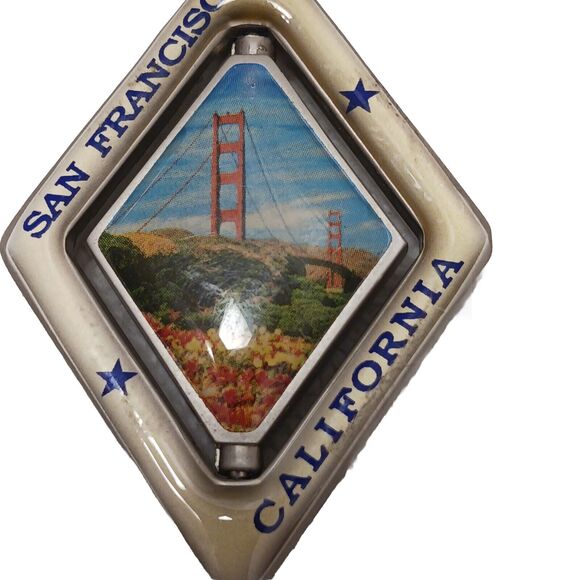 VNT San Francisco California Souvenir Spinner Keychain Keyring Trolley & Bridge - Picture 3 of 10